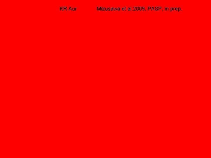 KR Aur Mizusawa et al. 2009, PASP, in prep. KR Aur Mizusawa et al. 2009, PASP, in prep.