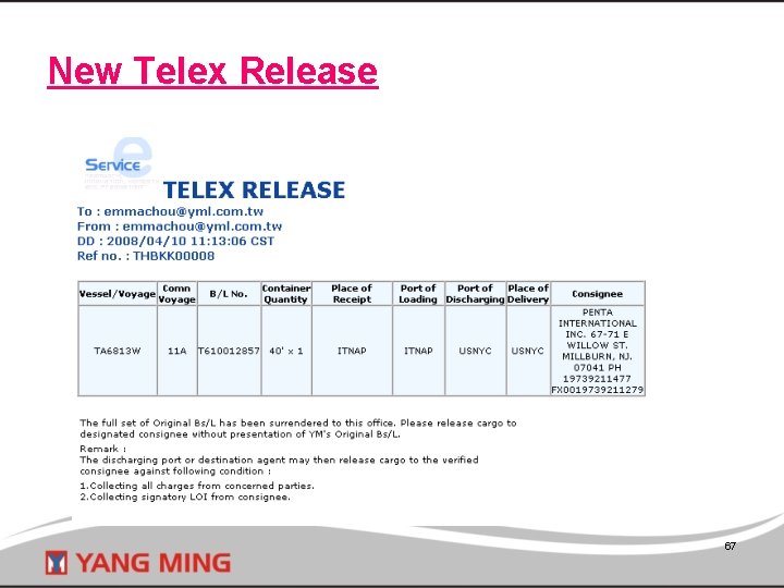 New Telex Release 67 