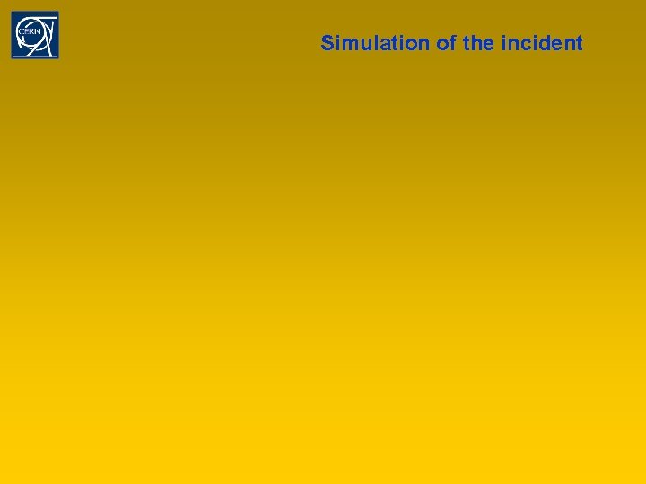 Simulation of the incident 