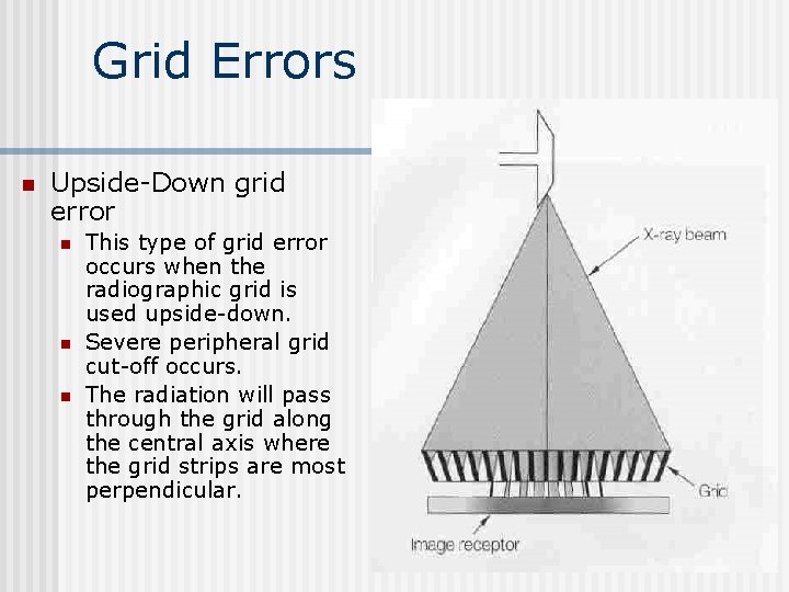 Grid Errors n Upside-Down grid error n n n This type of grid error