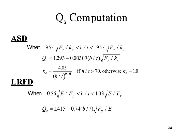 Qs Computation ASD LRFD 34 