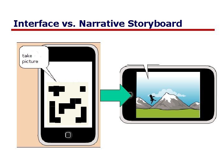 Interface vs. Narrative Storyboard 