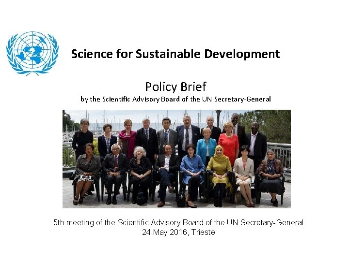 Science for Sustainable Development Policy Brief by the Scientific Advisory Board of the UN