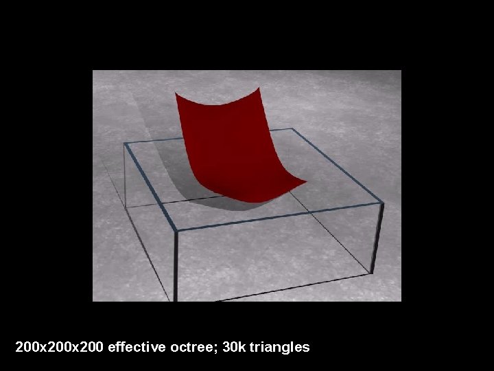 200 x 200 effective octree; 30 k triangles 