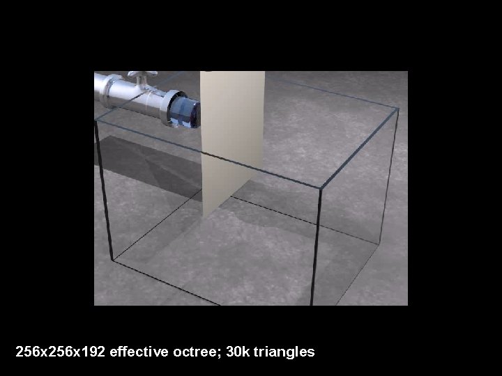 256 x 192 effective octree; 30 k triangles 