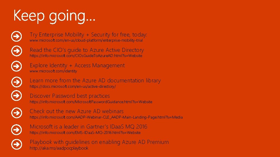 Try Enterprise Mobility + Security for free, today: www. microsoft. com/en-us/cloud-platform/enterprise-mobility-trial Read the CIO’s