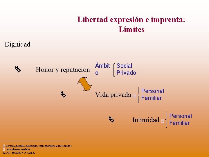 Libertad expresión e imprenta: Límites Dignidad Ámbit Honor y reputación o Vida privada Persona,