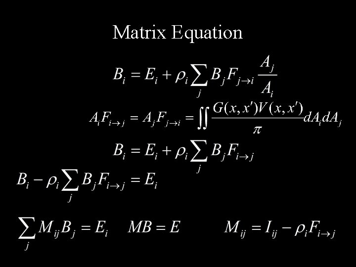 Matrix Equation 
