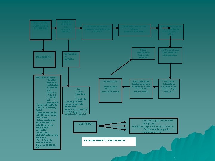 PETITORIO CONCESIONE S MINERAS REQUISITOS ORIGINAL Y COPIA -Nombres, apellidos, nacionalida d, esta- do