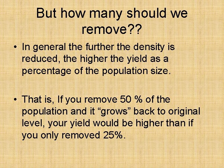 But how many should we remove? ? • In general the further the density