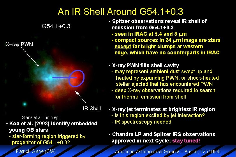 An IR Shell Around G 54. 1+0. 3 • Spitzer observations reveal IR shell