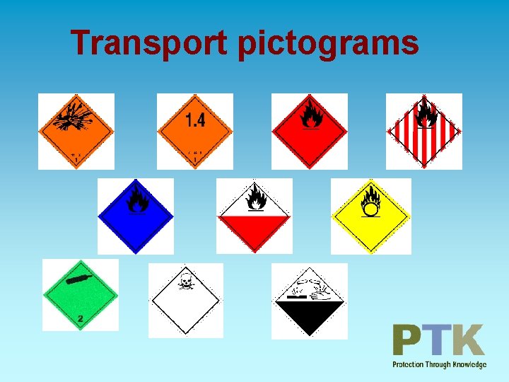 Transport pictograms 