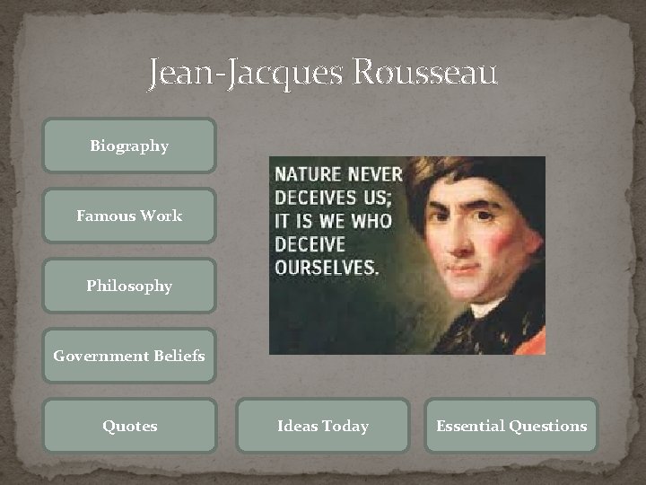 Jean-Jacques Rousseau Biography Famous Work Philosophy Government Beliefs Quotes Ideas Today Essential Questions 