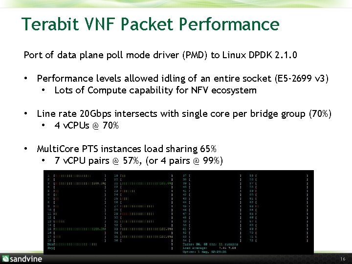 Terabit VNF Packet Performance Port of data plane poll mode driver (PMD) to Linux