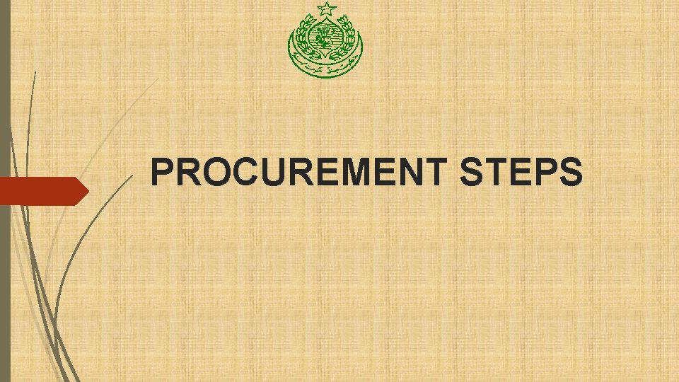 PROCUREMENT STEPS 