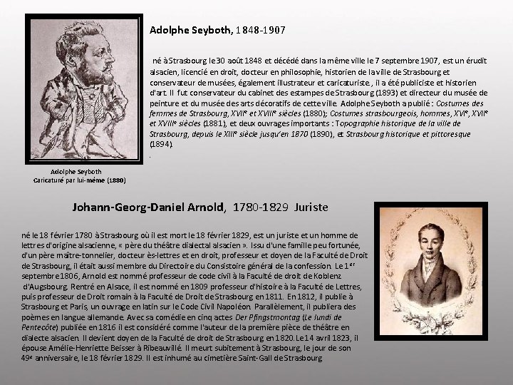 Adolphe Seyboth, 1848 -1907 né à Strasbourg le 30 août 1848 et décédé dans