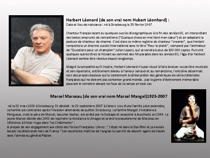 Herbert Léonard (de son vrai nom Hubert Léonhard) : Date et lieu de naissance