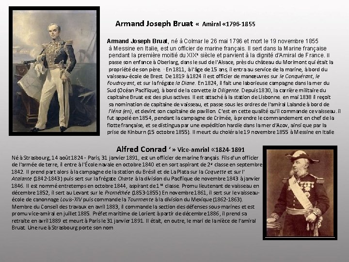 Armand Joseph Bruat « Amiral « 1796 -1855 Armand Joseph Bruat, né à Colmar