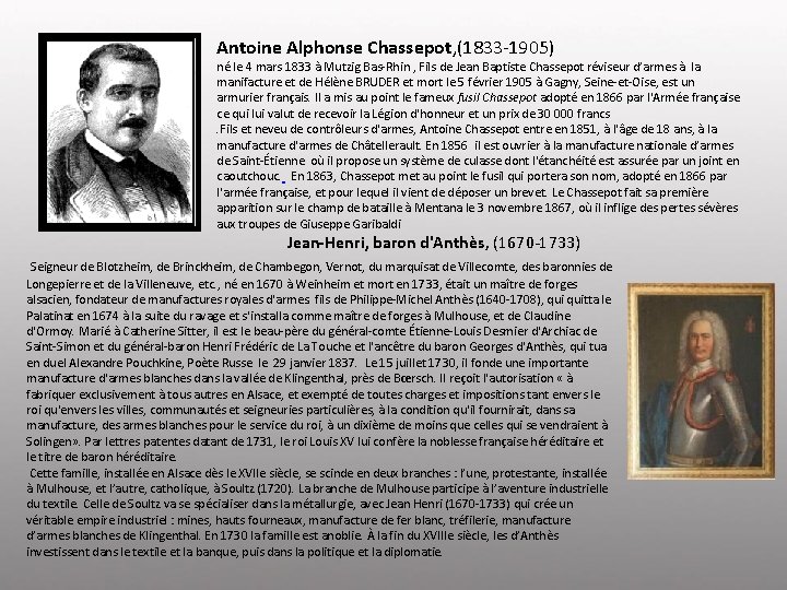 Antoine Alphonse Chassepot, (1833 -1905) né le 4 mars 1833 à Mutzig Bas-Rhin ,