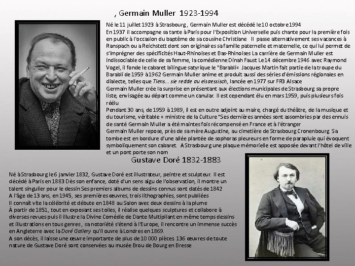 , Germain Muller 1923 -1994 Né le 11 juillet 1923 à Strasbourg , Germain