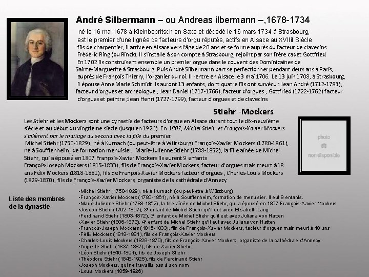 André Silbermann – ou Andreas ilbermann –, 1678 -1734 né le 16 mai 1678