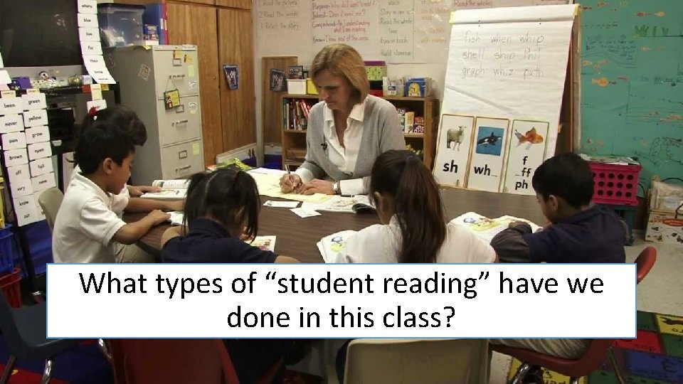 What types of “student reading” have we done in this class? 