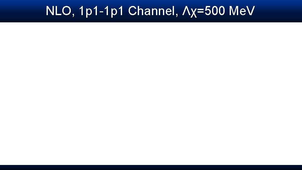 NLO, 1 p 1 -1 p 1 Channel, Λχ=500 Me. V 