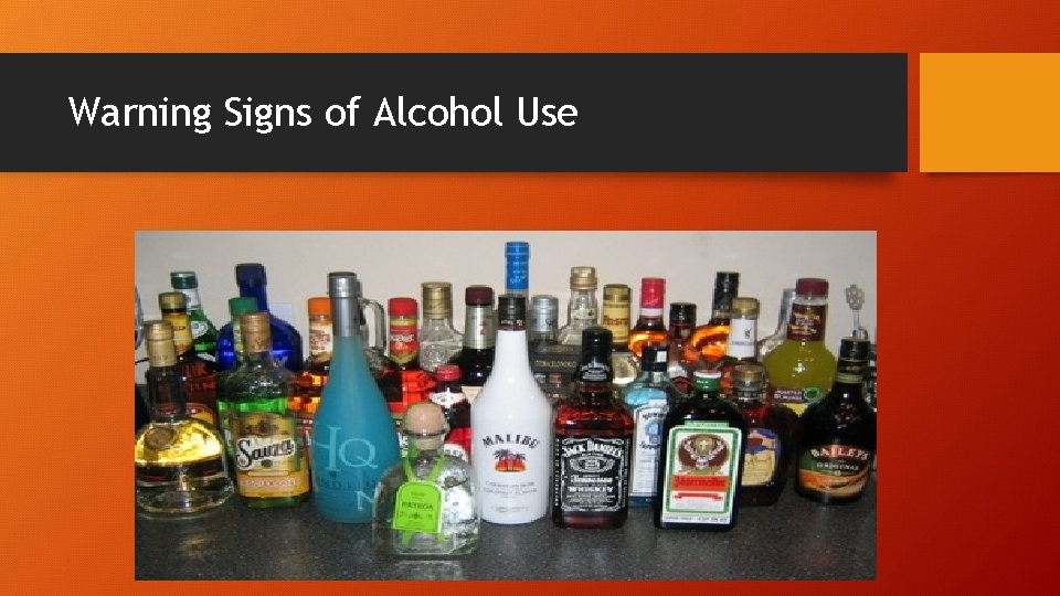 Warning Signs of Alcohol Use 