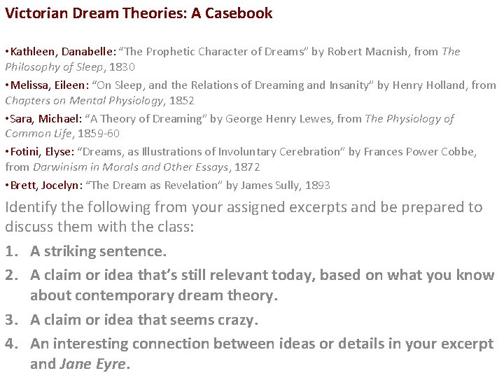 Victorian Dream Theories: A Casebook • Kathleen, Danabelle: “The Prophetic Character of Dreams” by