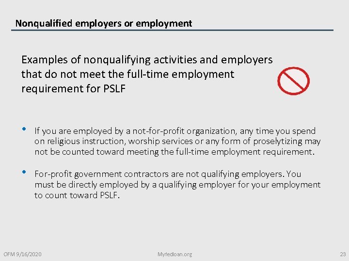 Nonqualified employers or employment Examples of nonqualifying activities and employers that do not meet