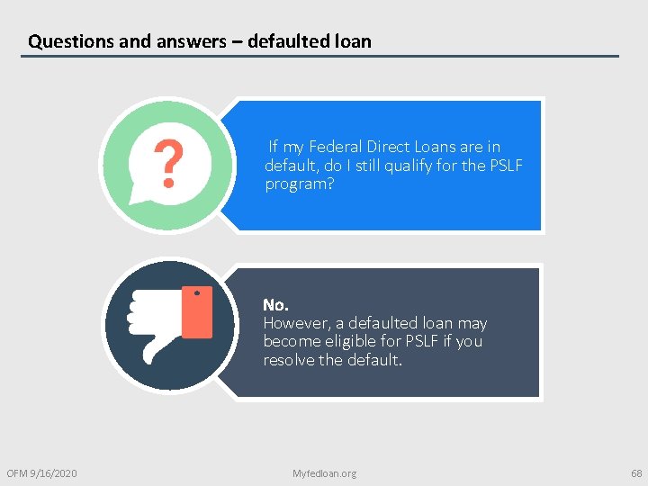 Questions and answers – defaulted loan If my Federal Direct Loans are in default,