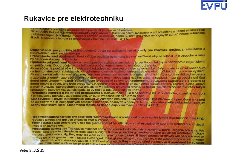 Rukavice pre elektrotechniku Peter STAŠÍK 