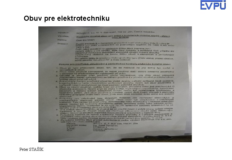 Obuv pre elektrotechniku Peter STAŠÍK 