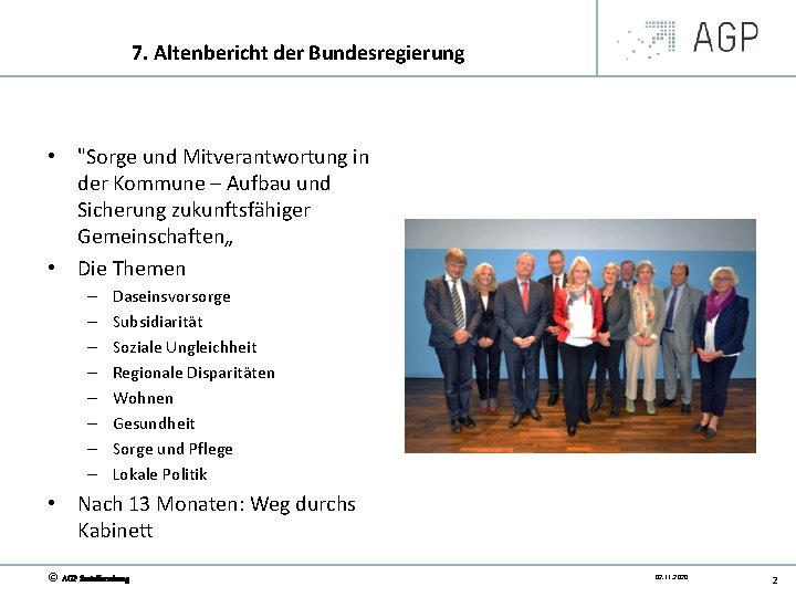 7. Altenbericht der Bundesregierung • "Sorge und Mitverantwortung in der Kommune – Aufbau und