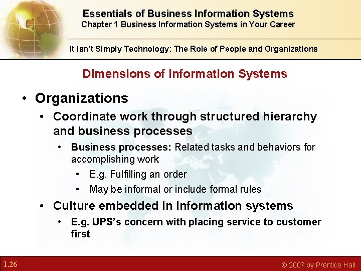 Essentials of Business Information Systems Chapter 1 Business Information Systems in Your Career It