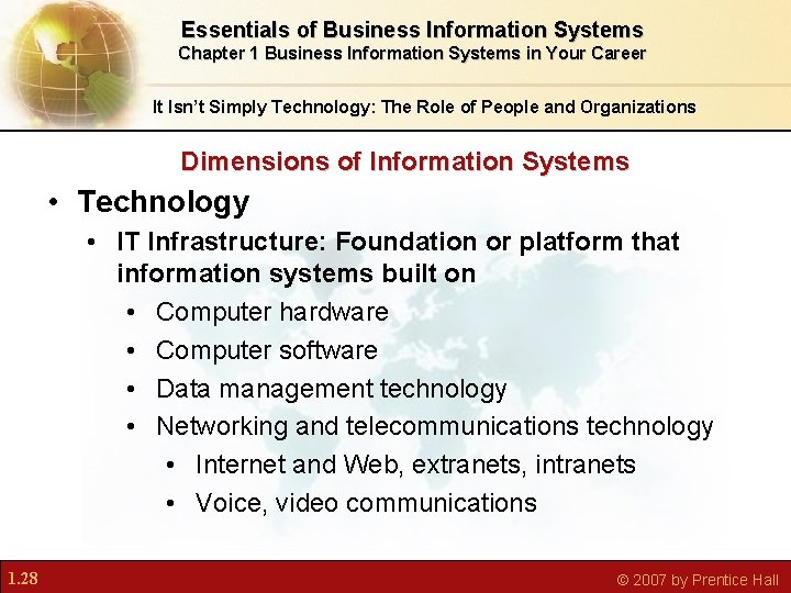 Essentials of Business Information Systems Chapter 1 Business Information Systems in Your Career It