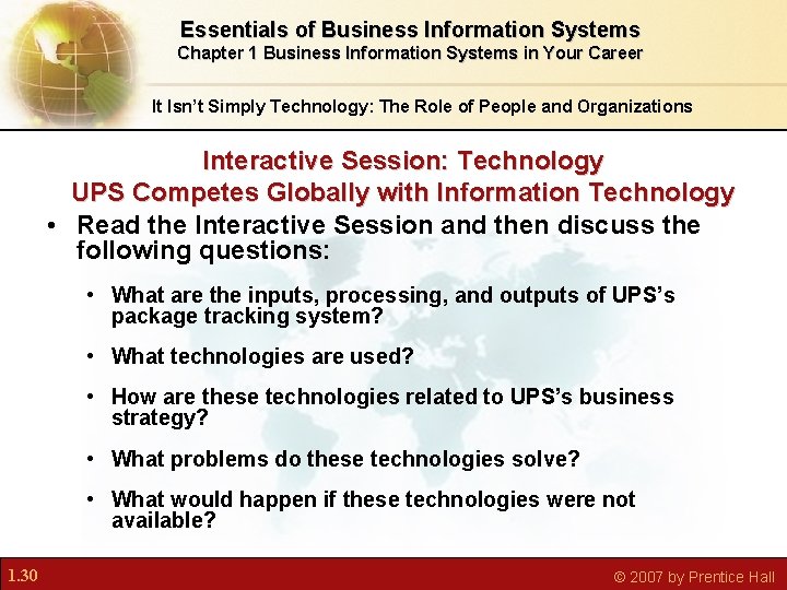 Essentials of Business Information Systems Chapter 1 Business Information Systems in Your Career It