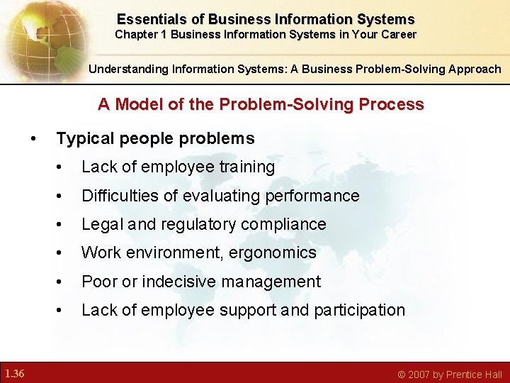Essentials of Business Information Systems Chapter 1 Business Information Systems in Your Career Understanding