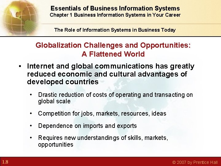 Essentials of Business Information Systems Chapter 1 Business Information Systems in Your Career The