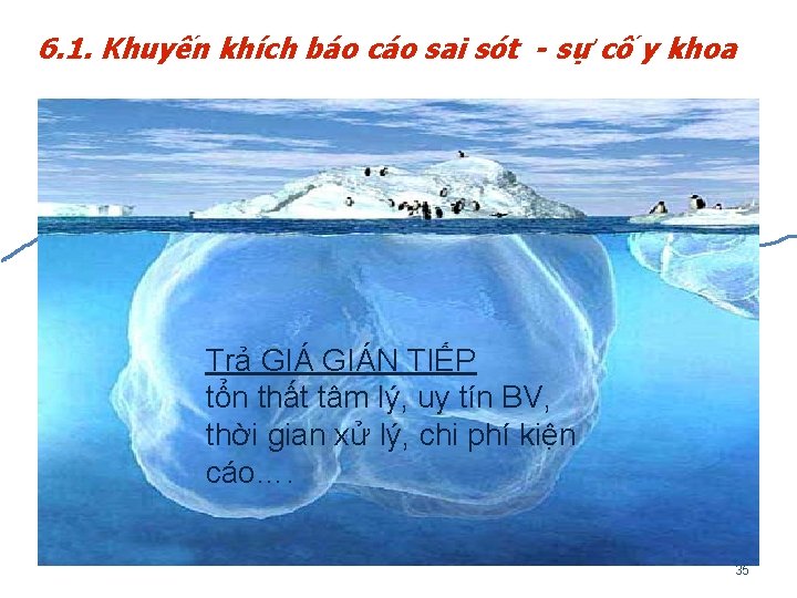 6. 1. Khuyến khích báo cáo sai sót - sự cố y khoa Trả