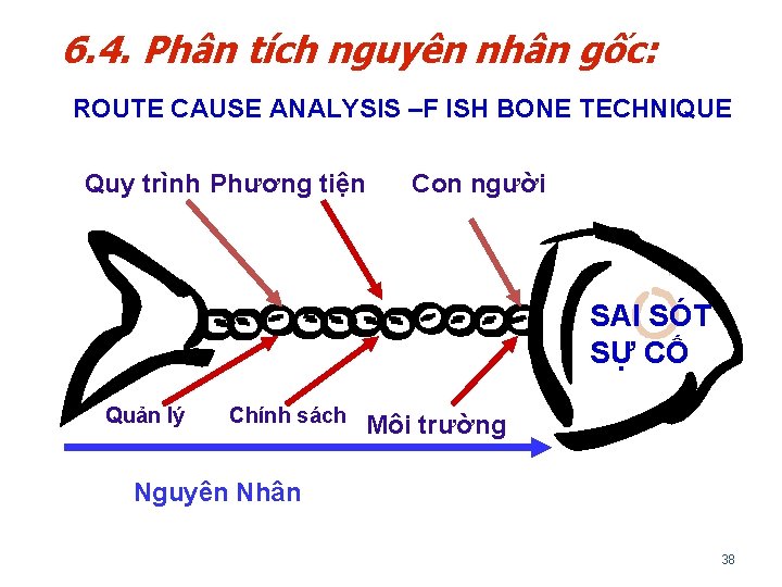 6. 4. Phân tích nguyên nhân gốc: ROUTE CAUSE ANALYSIS –F ISH BONE TECHNIQUE