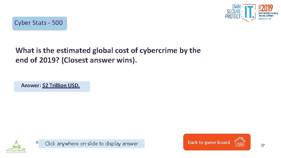 Cyber Stats - 500 What is the estimated global cost of cybercrime by the