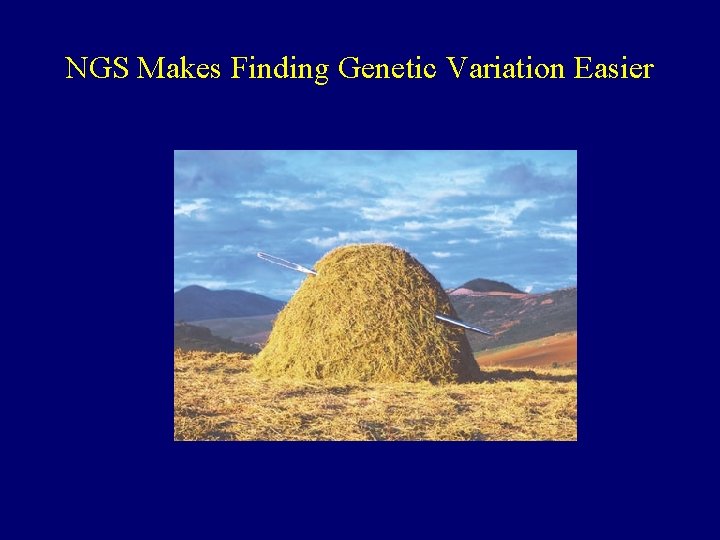 NGS Makes Finding Genetic Variation Easier 