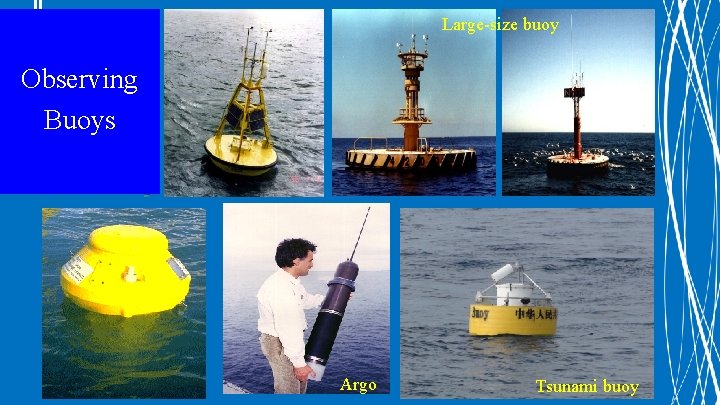 Large-size buoy Observing Buoys Argo Tsunami buoy 