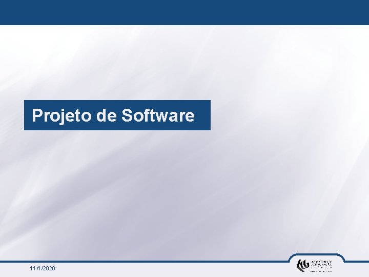 Projeto de Software 11/1/2020 