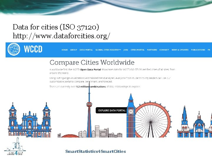 Data for cities (ISO 37120) http: //www. dataforcities. org/ Smart. Statistics 4 Smart. Cities