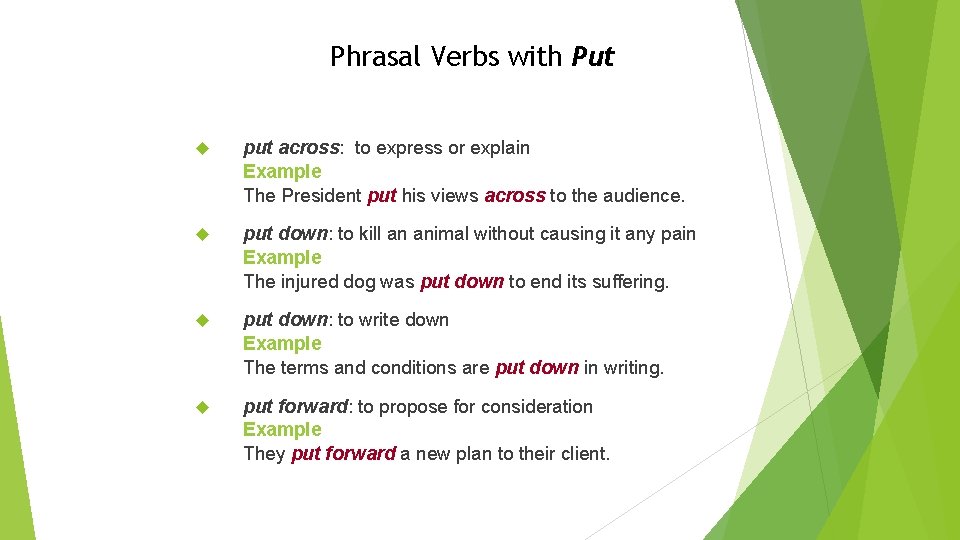 PHRASAL VERBS Phrasal Verbs with Look look after