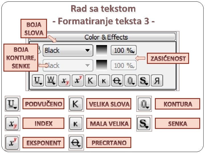 Rad sa tekstom - Formatiranje teksta 3 - 