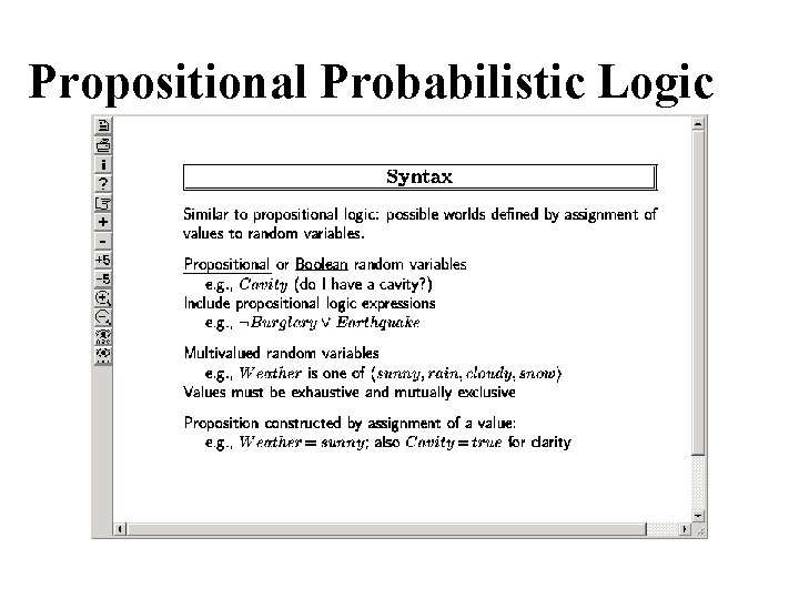 Propositional Probabilistic Logic 