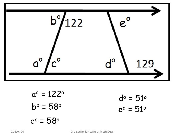 ao = 122 o do = 51 o eo = 51 o bo =